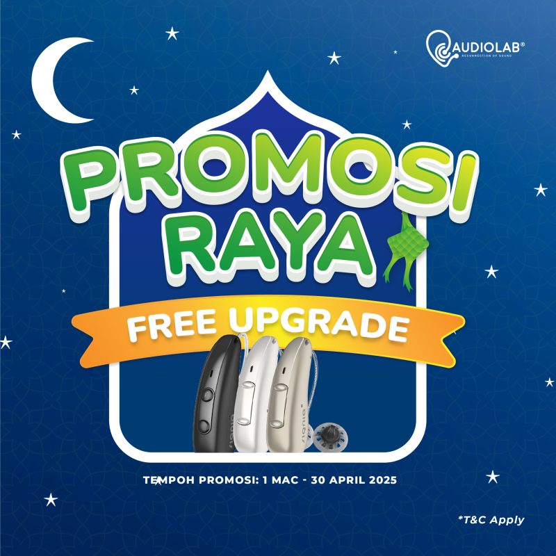 Nikmati diskaun hebat untuk alat bantu dengar dan pemeriksaan pendengaran percuma! Raikan Syawal dengan pendengaran yang lebih jelas. 🎉👂 #Audiolab #PromosiRaya2025"